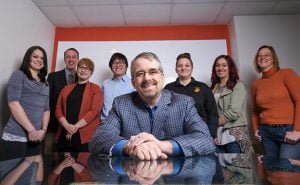 2017 Best Ad Agency / Marketing Company, JM2 Marketing, Valparaiso. Pictured is John Marx and his staff.