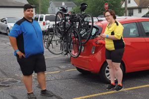 Biking couple