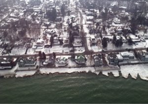 Lake Michigan shoreline above Long Beach 