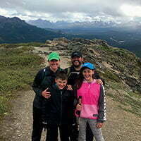 Victor and Monica Garcia go on family hike