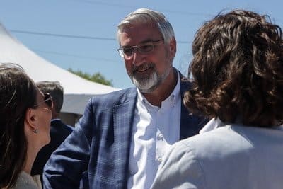 Holcomb in Michigan City