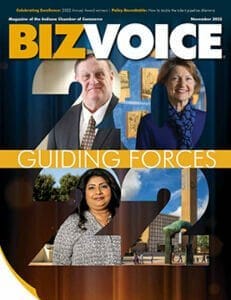 Indiana Chamber's "BizVoice" magazine.