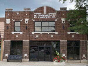 Commonwealth Engineers renovated the Crown Theatre in Crown Point for a branch office. The company has headquarters in Indianapolis.