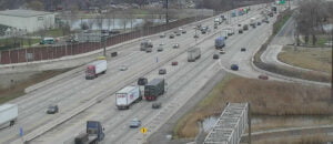 An INDOT camera captures traffic on Interstate 80/94 at Kennedy Avenue early in January.