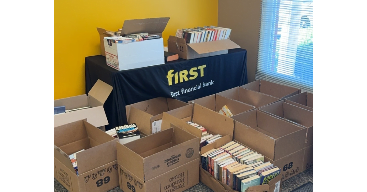 First Financial Bank holds book drive, collects over 4,000 books ...